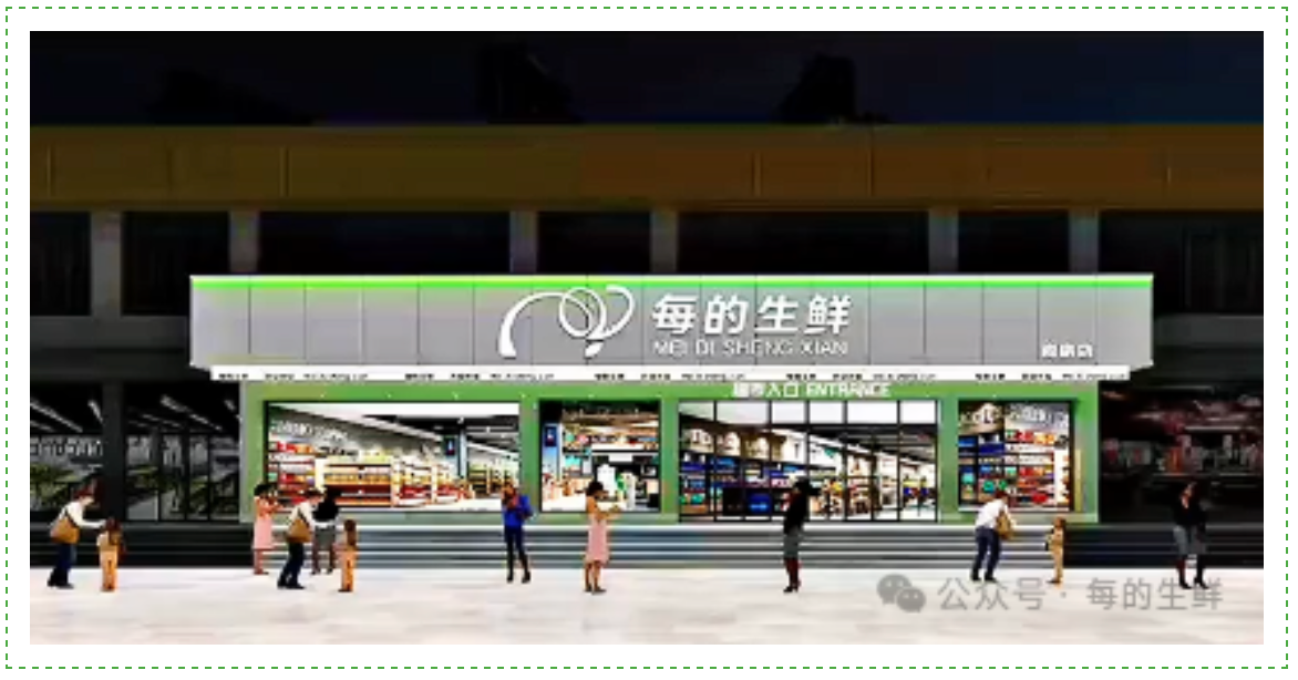 每的生鲜尚格店门头效果图